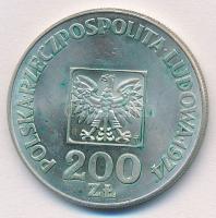 Lengyelország 1974. 200Zl Ag "A Lengyel Népköztársaság 30. évfordulója" T:1,1- 
Poland 19...