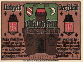 Német Birodalom/Weimari Köztársaság/Glauchau 1921. 75P 6klf teljes sor T:I