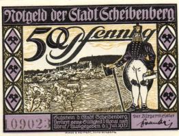 Német Birodalom/Weimari Köztársaság/Scheibenberg 1921. 50Pf 6klf teljes sor T:I