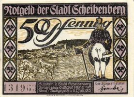 Német Birodalom/Weimari Köztársaság/Scheibenberg 1921. 50Pf 6klf teljes sor T:I