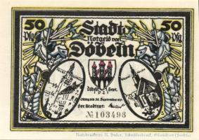 Német Birodalom/Weimari Köztársaság/Döbeln 1921. 50Pf 8klf teljes sor T:I