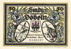 Német Birodalom/Weimari Köztársaság/Döbeln 1921. 50Pf 8klf teljes sor T:I