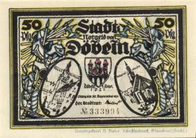 Német Birodalom/Weimari Köztársaság/Döbeln 1921. 50Pf 8klf teljes sor T:I