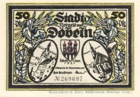 Német Birodalom/Weimari Köztársaság/Döbeln 1921. 50Pf 8klf teljes sor T:I