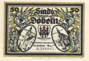 Német Birodalom/Weimari Köztársaság/Döbeln 1921. 50Pf 8klf teljes sor T:I