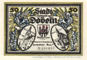 Német Birodalom/Weimari Köztársaság/Döbeln 1921. 50Pf 8klf teljes sor T:I