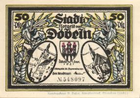 Német Birodalom/Weimari Köztársaság/Döbeln 1921. 50Pf 8klf teljes sor T:I