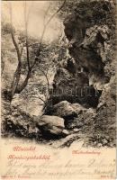 1900 Kovácspatak, Kovacov; Medve barlang / cave entrance
