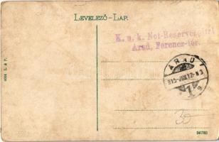 1915 Arad, Andrássy tér, Schwarcz Simon Fiai és Társa, Hay János üzlete, Szentháromság szobor, autom...