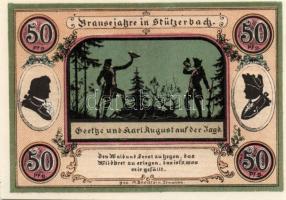 Német Birodalom/Weimari Köztársaság/Stützerbach 1921. 50Pf 5klf + 75Pf 2klf összesen 7klf teljes sor...