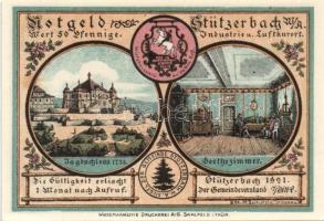 Német Birodalom/Weimari Köztársaság/Stützerbach 1921. 50Pf 5klf + 75Pf 2klf összesen 7klf teljes sor...