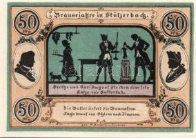 Német Birodalom/Weimari Köztársaság/Stützerbach 1921. 50Pf 5klf + 75Pf 2klf összesen 7klf teljes sor...