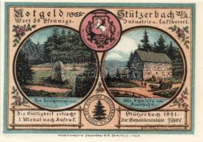 Német Birodalom/Weimari Köztársaság/Stützerbach 1921. 50Pf 5klf + 75Pf 2klf összesen 7klf teljes sor...