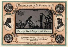 Német Birodalom/Weimari Köztársaság/Stützerbach 1921. 50Pf 5klf + 75Pf 2klf összesen 7klf teljes sor...