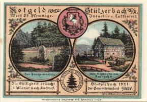 Német Birodalom/Weimari Köztársaság/Stützerbach 1921. 50Pf 5klf + 75Pf 2klf összesen 7klf teljes sor...