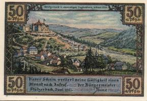 Német Birodalom/Weimari Köztársaság/Stützerbach 1921. 50Pf 5klf + 75Pf 2klf összesen 7klf teljes sor...