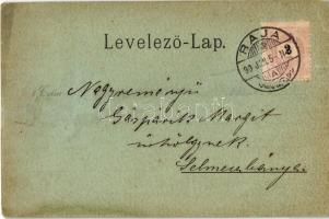 1899 Baja, Városi székház (Városháza), Diamant Lajos, Fischer Béla, Vuits, Rákosi Lipót üzlete. Kiad...