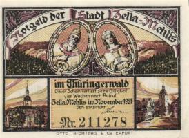 Német Birodalom/Weimari Köztársaság/Zella-Mehlis 1921. 10Pf, 25Pf, 50Pf 3klf összesen 5klf teljes so...