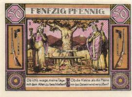 Német Birodalom/Weimari Köztársaság/Zella-Mehlis 1921. 10Pf, 25Pf, 50Pf 3klf összesen 5klf teljes so...