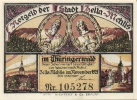 Német Birodalom/Weimari Köztársaság/Zella-Mehlis 1921. 10Pf, 25Pf, 50Pf 3klf összesen 5klf teljes so...