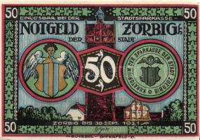 Német Birodalom/Weimari Köztársaság/Zörbig 1921. 50Pf 10klf teljes sor T:I