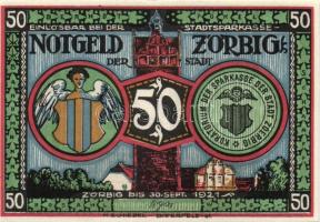 Német Birodalom/Weimari Köztársaság/Zörbig 1921. 50Pf 10klf teljes sor T:I