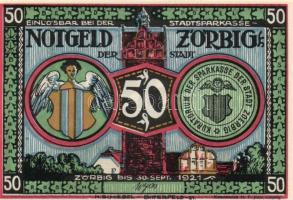 Német Birodalom/Weimari Köztársaság/Zörbig 1921. 50Pf 10klf teljes sor T:I
