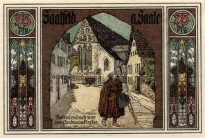 Német Birodalom/Weimari Köztársaság/Saalfeld 1921. 75Pf 5klf teljes sor T:I