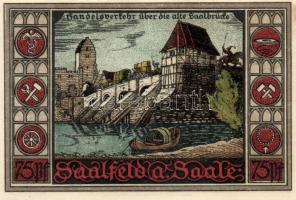 Német Birodalom/Weimari Köztársaság/Saalfeld 1921. 75Pf 5klf teljes sor T:I