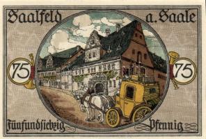 Német Birodalom/Weimari Köztársaság/Saalfeld 1921. 75Pf 5klf teljes sor T:I