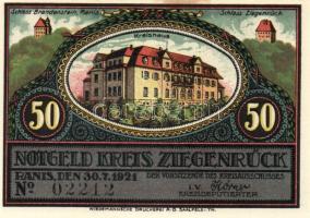 Német Birodalom/Weimari Köztársaság/Ziegenrück 1921. 50Pf 6klf teljes sor T:I