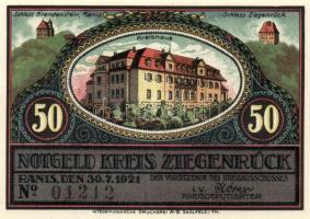 Német Birodalom/Weimari Köztársaság/Ziegenrück 1921. 50Pf 6klf teljes sor T:I