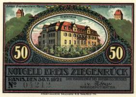 Német Birodalom/Weimari Köztársaság/Ziegenrück 1921. 50Pf 6klf teljes sor T:I