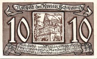 Német Birodalom/Weimari Köztársaság/Schweinitz 1921. 10Pf, 20Pf, 25Pf, 50Pf, 50Pf 5klf teljes sor T:...