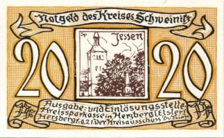 Német Birodalom/Weimari Köztársaság/Schweinitz 1921. 10Pf, 20Pf, 25Pf, 50Pf, 50Pf 5klf teljes sor T:...