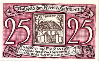 Német Birodalom/Weimari Köztársaság/Schweinitz 1921. 10Pf, 20Pf, 25Pf, 50Pf, 50Pf 5klf teljes sor T:...