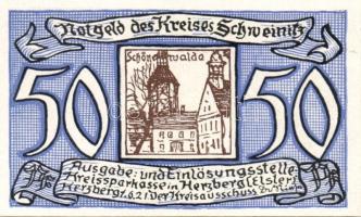 Német Birodalom/Weimari Köztársaság/Schweinitz 1921. 10Pf, 20Pf, 25Pf, 50Pf, 50Pf 5klf teljes sor T:...