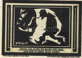 Német Birodalom/Weimari Köztársaság/Auerbach 1921. 50Pf 3klf + 75Pf 3klf teljes sor T:I