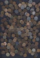 1890-es évektől 1940-es évekig 1f, 2f, 10f, 20f váltópénzek 224db T:2,3,4(kevés)