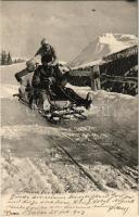 1903 Wintersport / winter sport, bobsled, sledding people. P.V.K.Z. 10301.