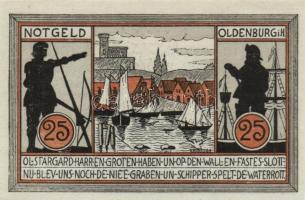 Német Birodalom/Weimari Köztársaság/ Oldenburg 1922. 25Pf, 50Pf, 75Pf, 1M 4klf teljes sor T:I