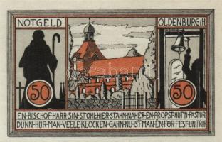 Német Birodalom/Weimari Köztársaság/ Oldenburg 1922. 25Pf, 50Pf, 75Pf, 1M 4klf teljes sor T:I