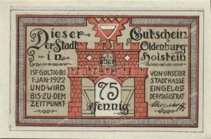 Német Birodalom/Weimari Köztársaság/ Oldenburg 1922. 25Pf, 50Pf, 75Pf, 1M 4klf teljes sor T:I