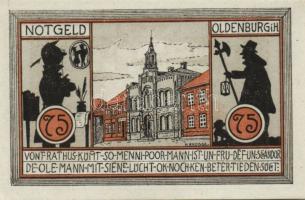 Német Birodalom/Weimari Köztársaság/ Oldenburg 1922. 25Pf, 50Pf, 75Pf, 1M 4klf teljes sor T:I