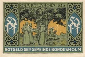 Német Birodalom/Weimari Köztársaság/ Bordesholm 1921. 50Pf 4klf teljes sor T:I