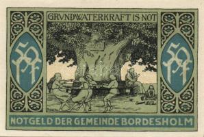 Német Birodalom/Weimari Köztársaság/ Bordesholm 1921. 50Pf 4klf teljes sor T:I