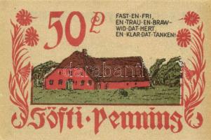 Német Birodalom/Weimari Köztársaság/ Bordelum 1922. 50Pf, 75Pf, 1M 3klf teljes sor T:I