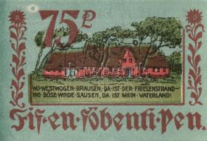 Német Birodalom/Weimari Köztársaság/ Bordelum 1922. 50Pf, 75Pf, 1M 3klf teljes sor T:I