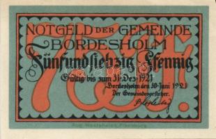 Német Birodalom/Weimari Köztársaság/ Bordesholm 1921. 75Pf 4klf teljes sor T:I