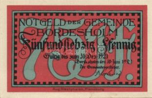 Német Birodalom/Weimari Köztársaság/ Bordesholm 1921. 75Pf 4klf teljes sor T:I